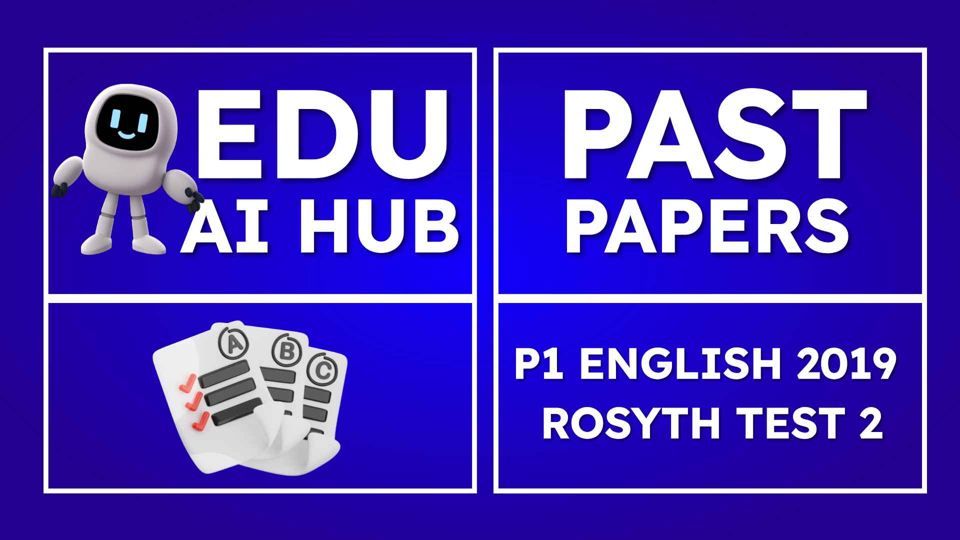 P1 English 2019 Rosyth test2 Paper